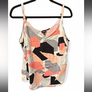 Torrid Women's Camisole with Abstract Peach and Black Design